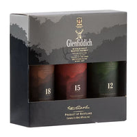 Glenfiddich 12 15 18 Year Old Single Malt Scotch Whisky Tasting Collection 3x50ml set