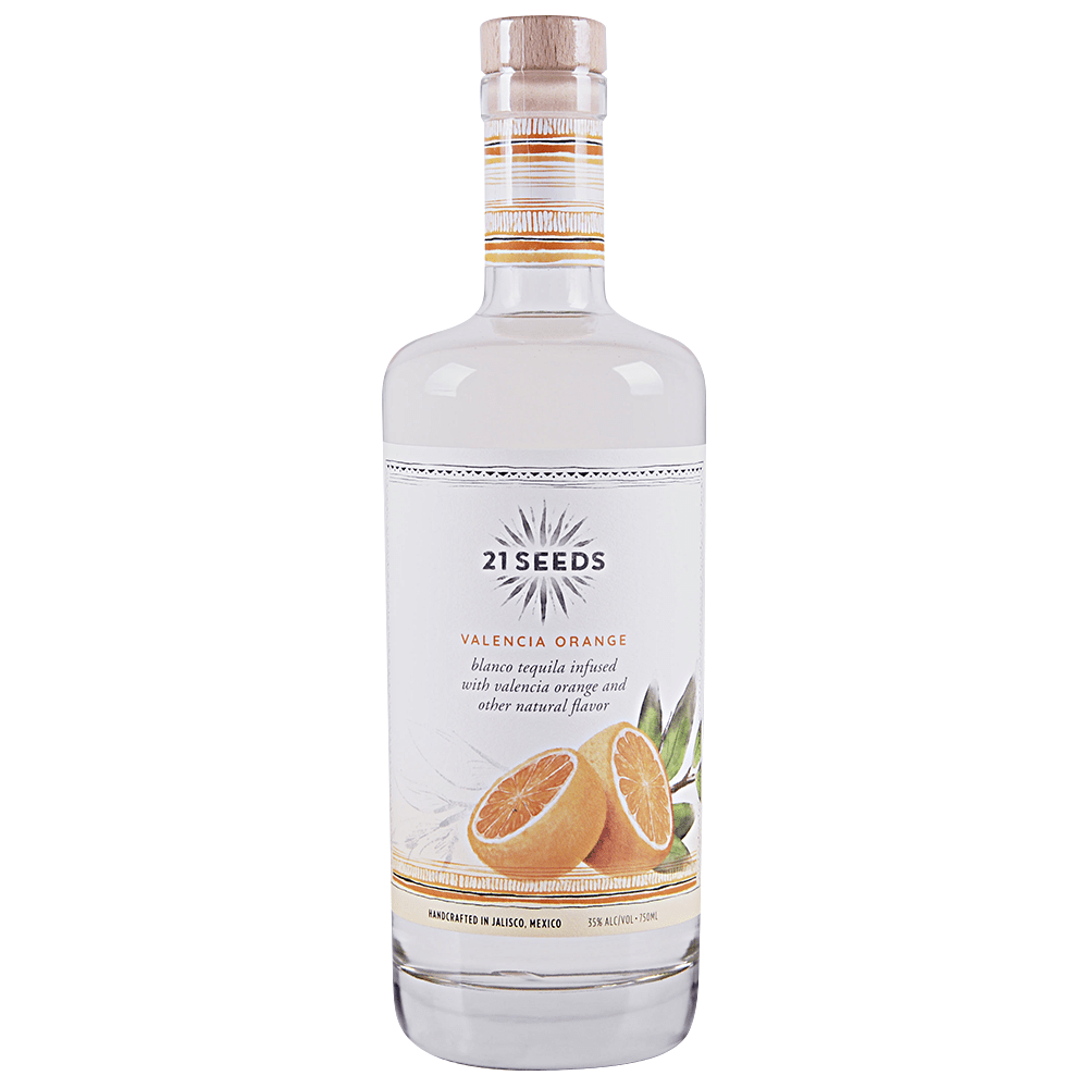 21 Seeds Valencia Orange Tequila - 750ml - Liquor On Broadway