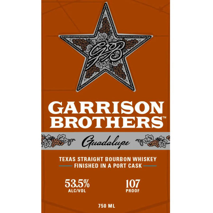 Garrison Brothers Guadalupe 2022 Port Cask Finished 107 Proof Bourbon 750ml bottle