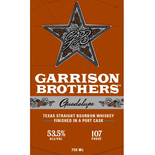 Garrison Brothers Guadalupe 2022 Port Cask Finished 107 Proof Bourbon 750ml bottle