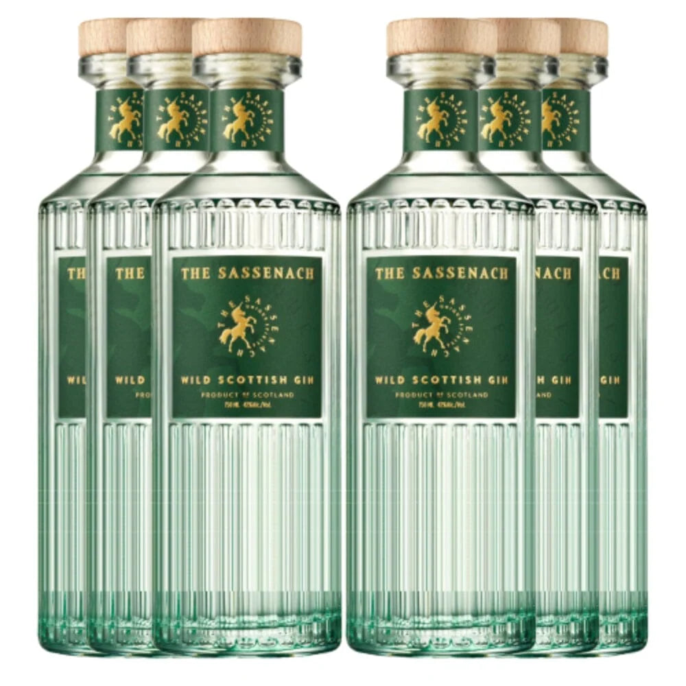 The Sassenach Wild Scottish Gin 750ml 6 pack bottles