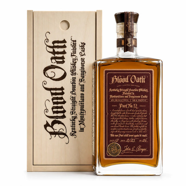 Blood Oath Pact No. 12 Kentucky Straight Bourbon Whiskey 750ml wooden display box