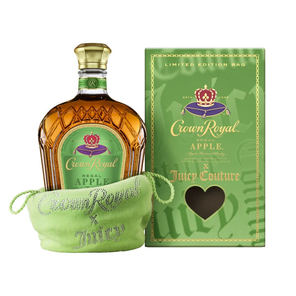 Crown Royal x Juicy Couture Apple Flavored Canadian Whisky 750ml velour bag