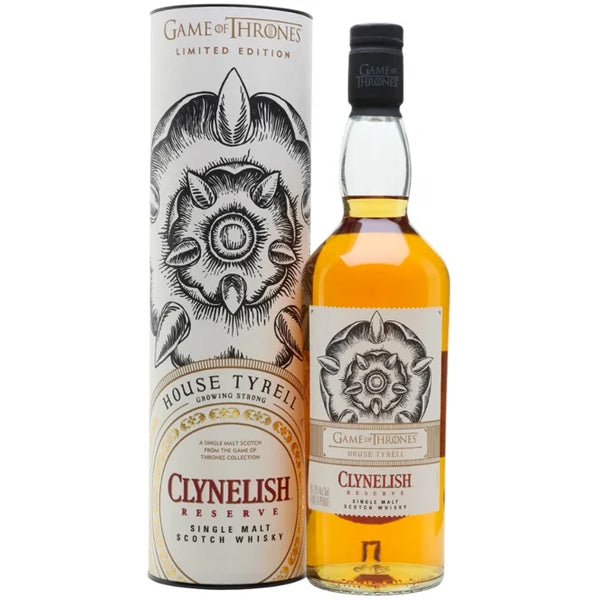 Game of Thrones House Tyrell Clynelish Reserve Single Malt Scotch Whisky 750ml golden rose label