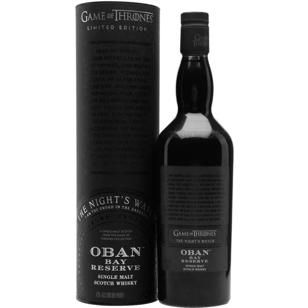 Game of Thrones The Nights Watch Oban Bay Reserve Scotch Whisky 750ml bottle