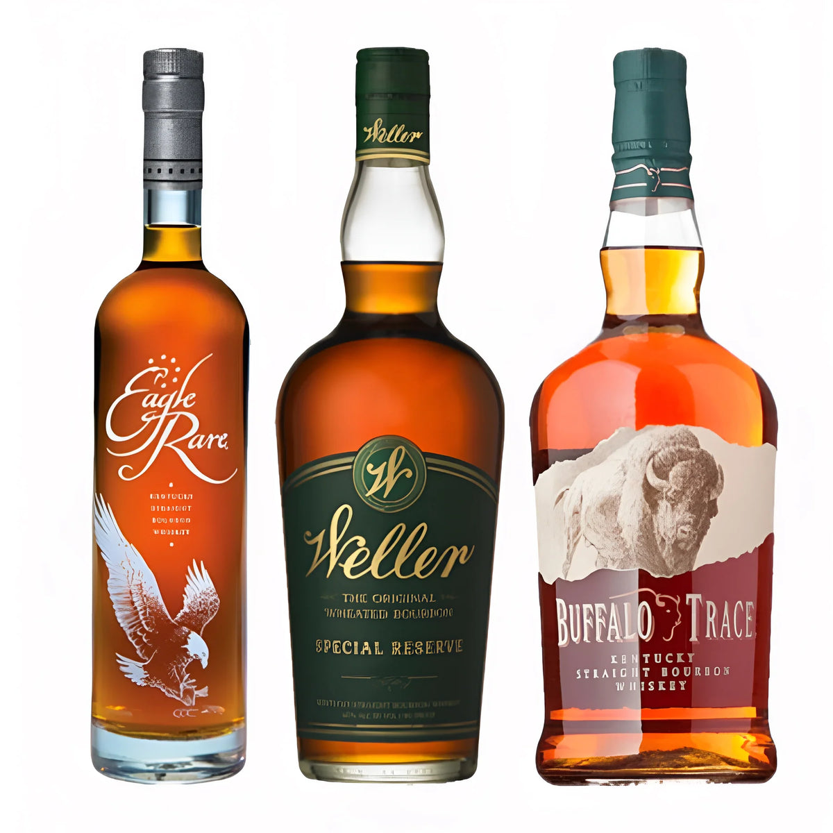 W.L. Weller Special Reserve & Eagle Rare 10 Year & Buffalo Trace Bourbon Bundle 3 bottles