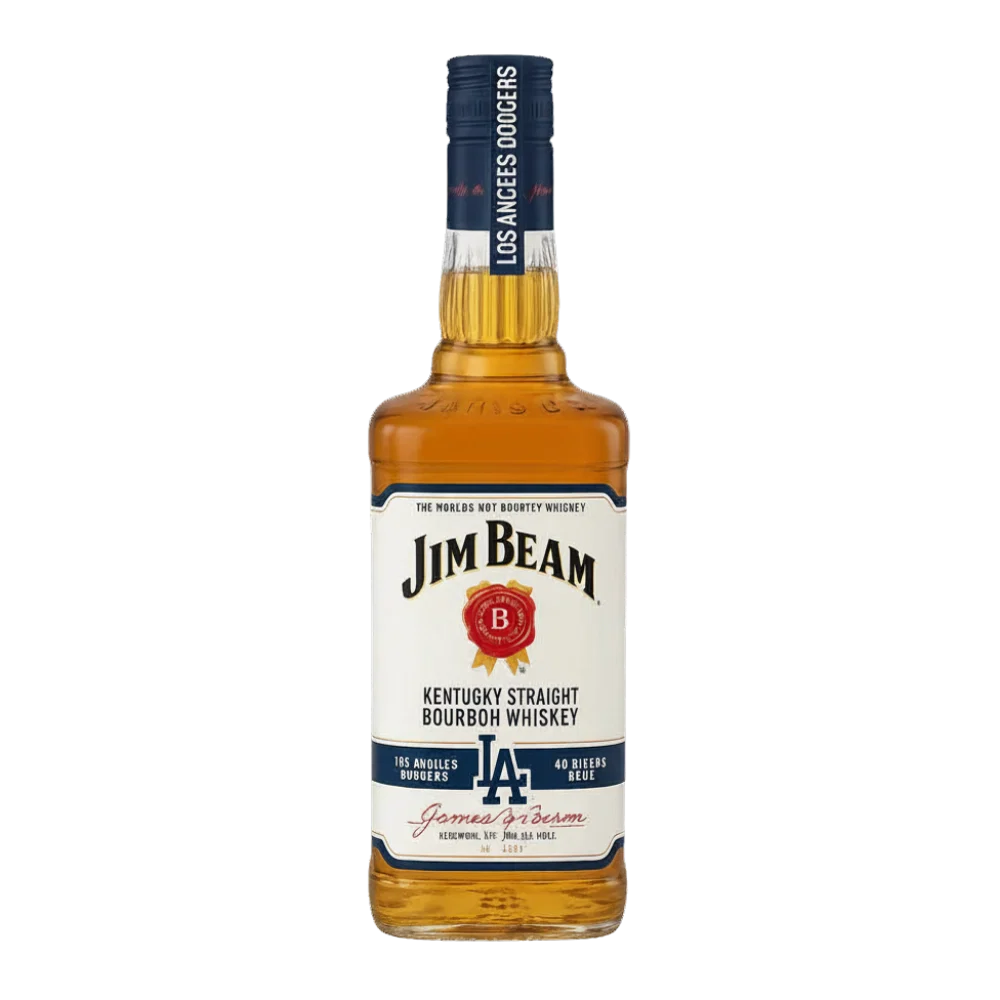 Jim Beam Kentucky Straight Bourbon Whiskey LA Dodgers 60th Anniversary 750ml bottle