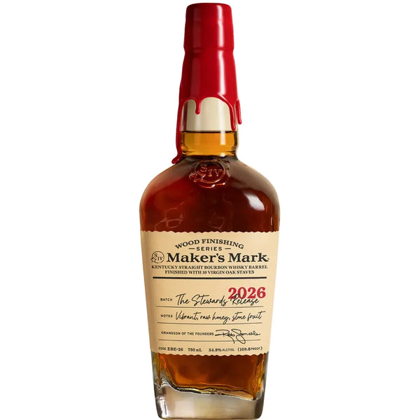 Maker's Mark The Stewards Release Wood Finishing Series 2026 750ml red wax bottle