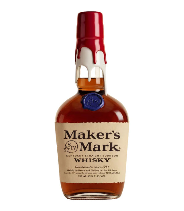 Maker's Mark USA 250th Anniversary Bourbon Limited Edition 750ml red white blue wax bottle