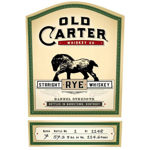 Old Carter Batch 7 115.5 Proof Rye Whiskey 750ml bottle