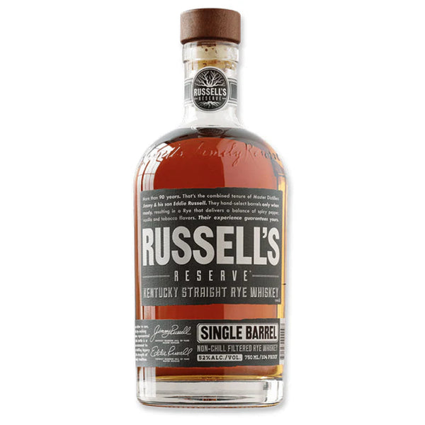 Russells Reserve Single Barrel Rye Whiskey 750ml bottle
