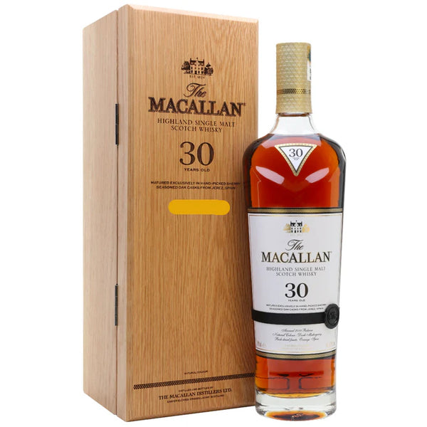 The Macallan Sherry Oak 30 Year Old Speyside Single Malt Scotch Whisky 750ml bottle