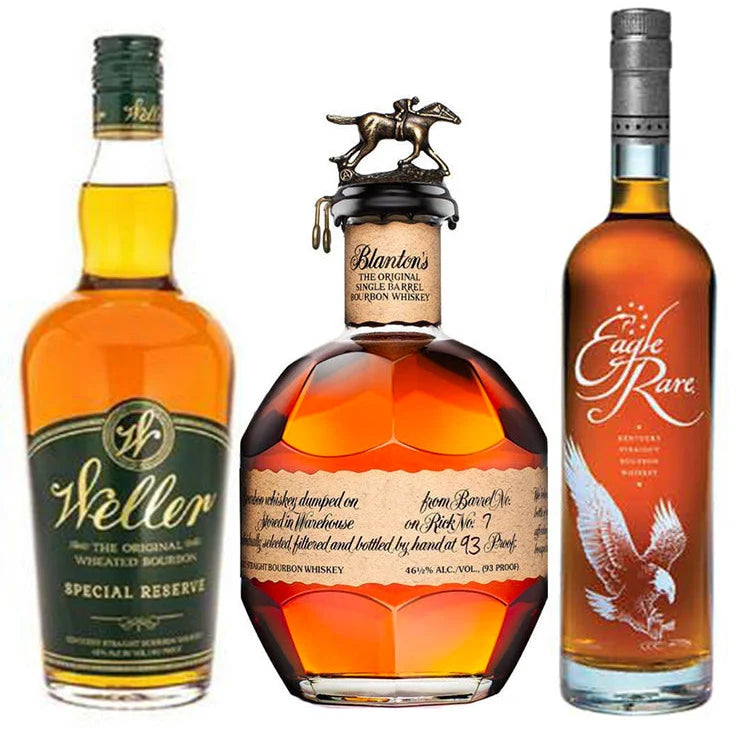 Weller Special Reserve, Blanton's Original Single Barrel & Eagle Rare Bourbon Bundle 3 bottles