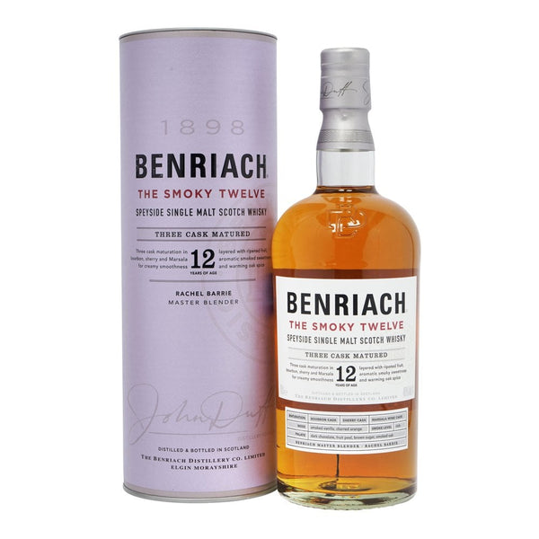 BenRiach The Smoky Twelve 12 Year Speyside Single Malt Scotch Whisky 750ml bottle
