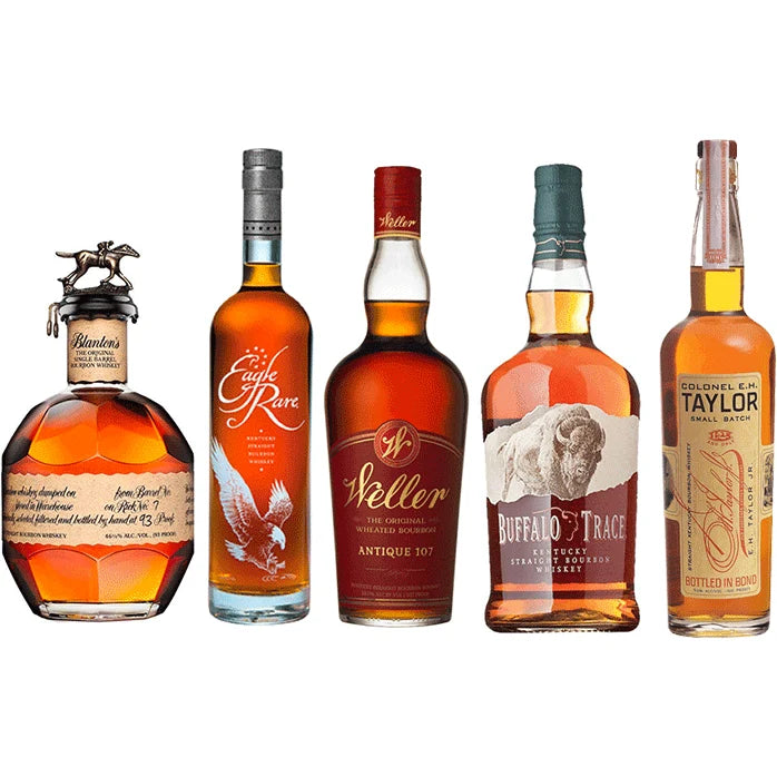 Blanton's Original, Eagle Rare, Weller Antique 107, Buffalo Trace & E.H. Taylor Small Batch Value Bourbon Bundle