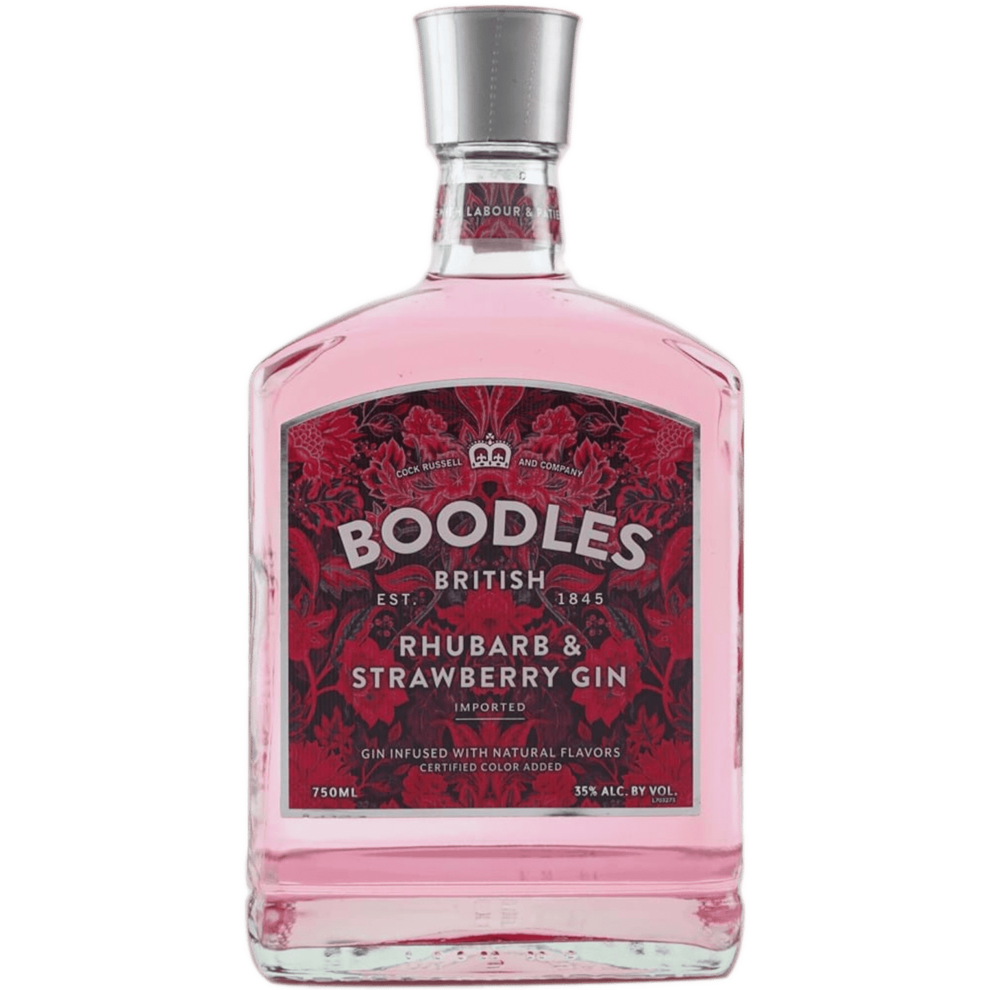 Boodles Rhubarb Strawberry Gin 750 ML - Liquor On Broadway