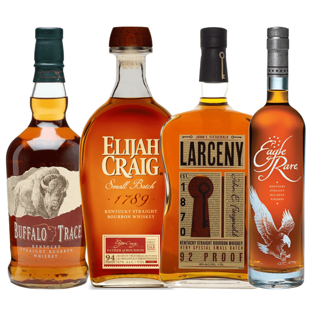 Buffalo Trace, Eagle Rare, Larceny & Elijah Craig (4 Bottle Set) - Liquor On Broadway