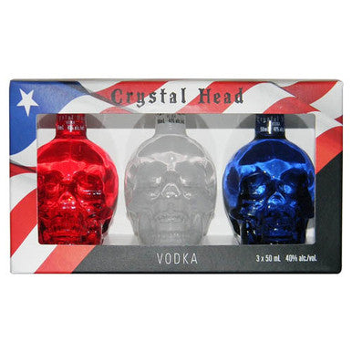 Crystal Head Vodka Patriot Pack 3 x 50 ml mini bottles set