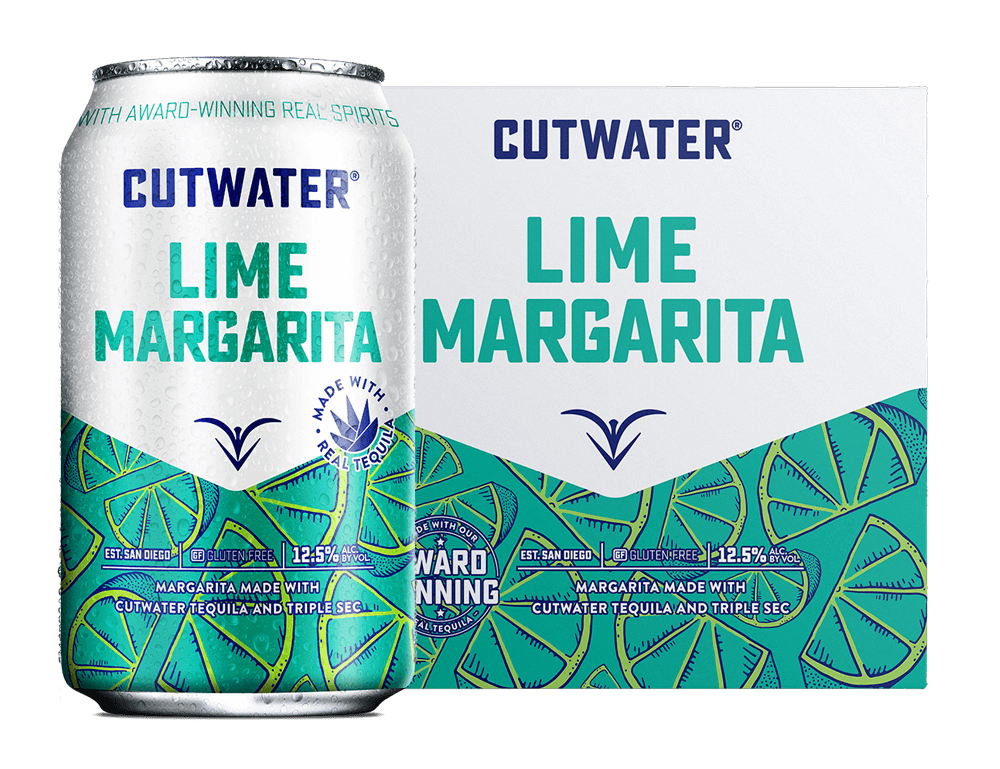 Cutwater Spirits Tequila Margarita, Lime 4 pack, 12 OZ cans - Liquor On Broadway