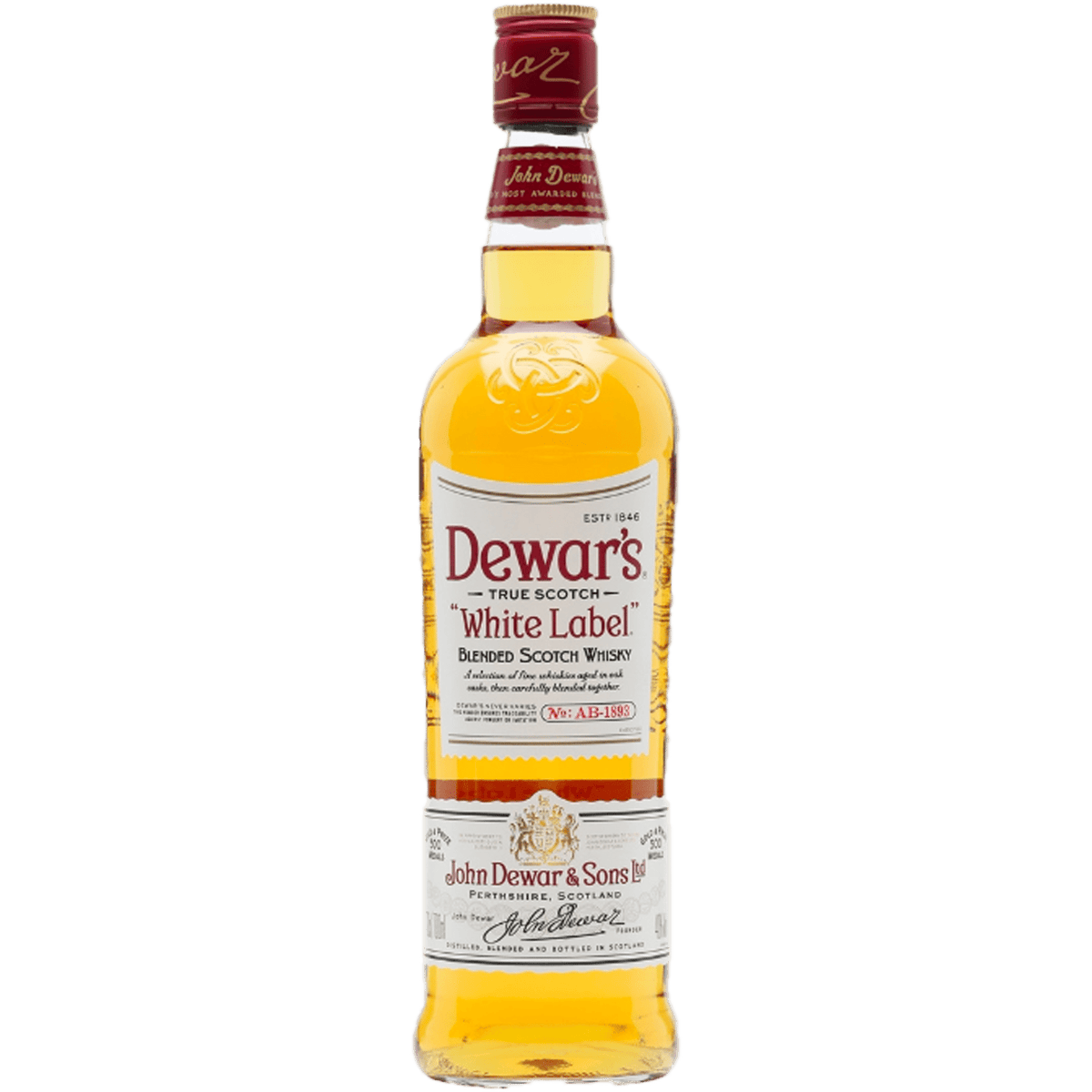 Dewar's White Label Blended Scotch Whisky 750ml bottle