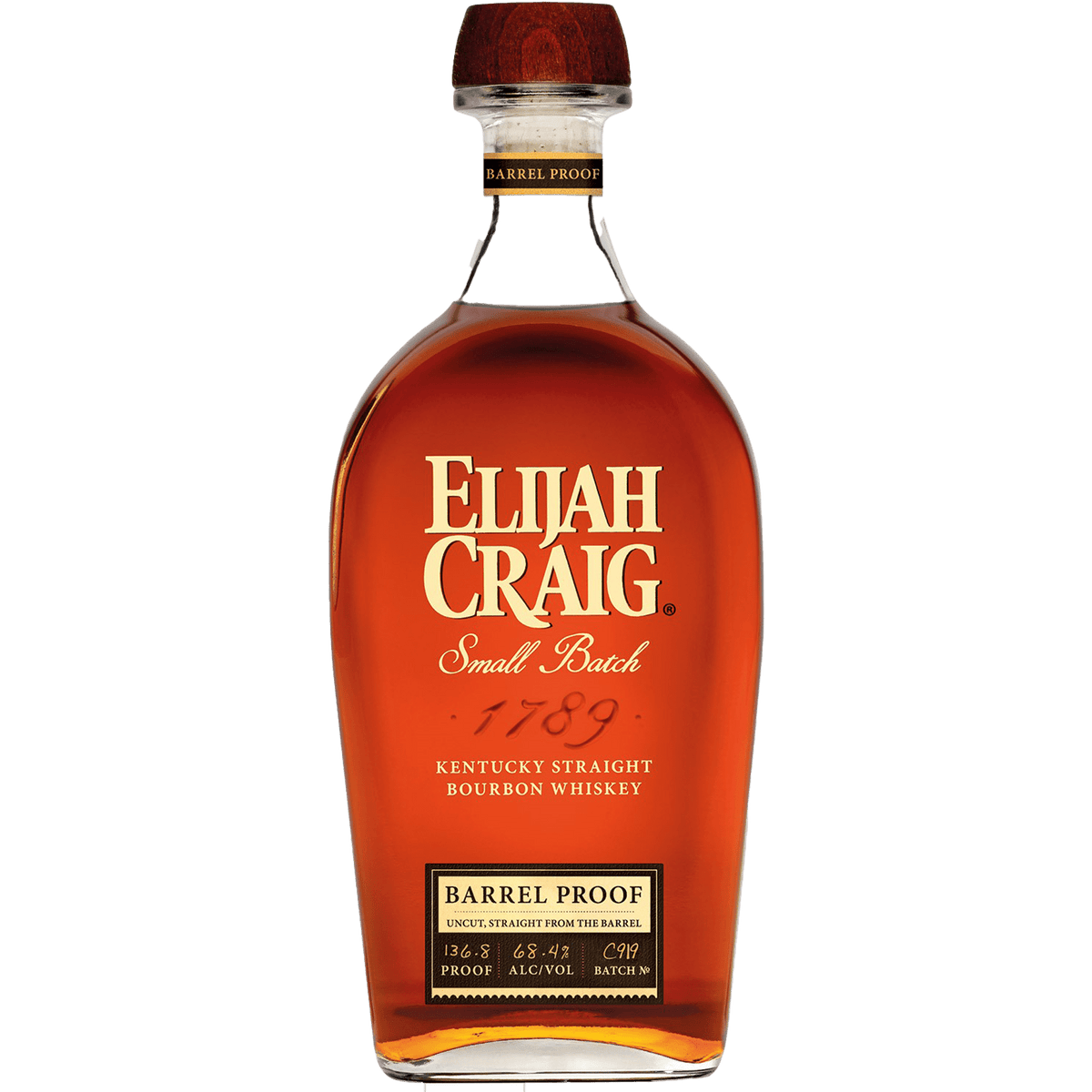 Elijah Craig Barrel Proof C919 136.8 Proof Bourbon 750ml bottle