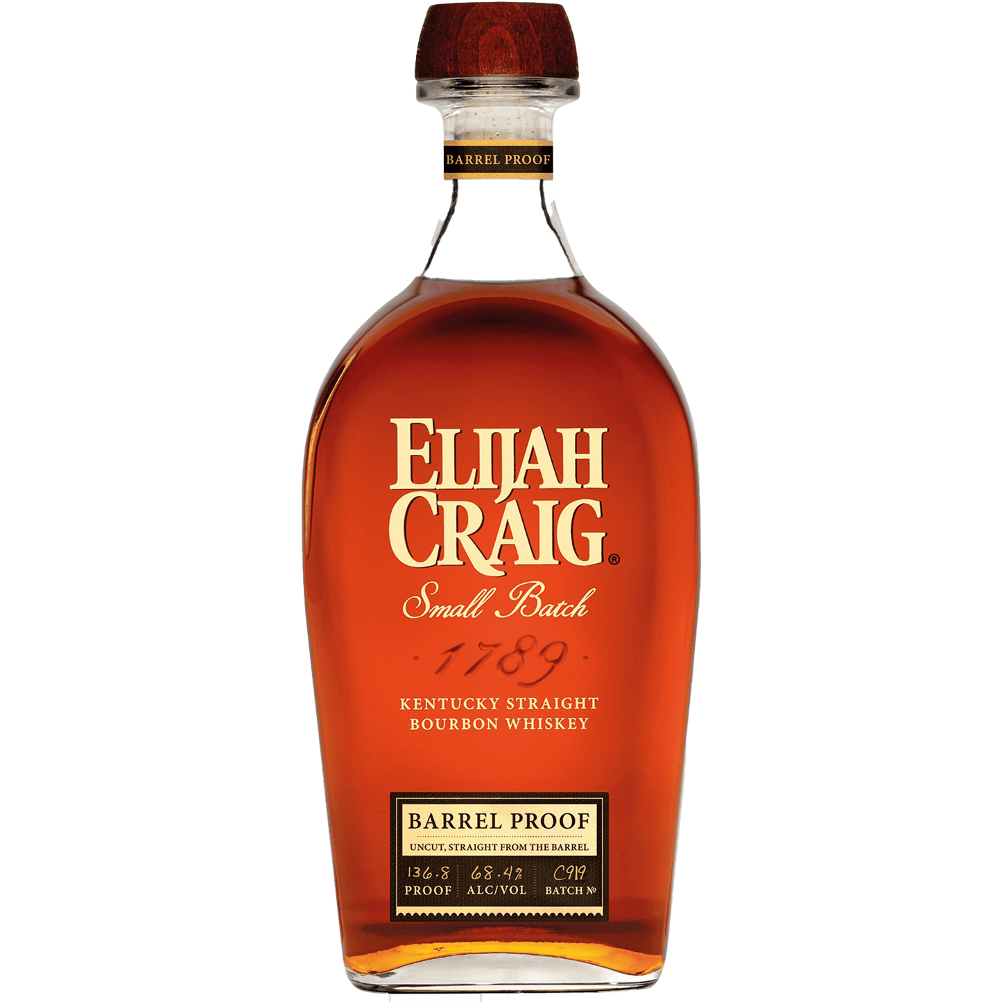 Elijah Craig Barrel Proof 12 Year Batch C919 – 136.8 Proof – 750 ml