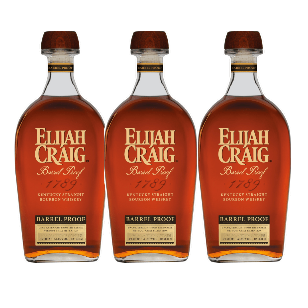 Elijah Craig Barrel Proof Batch A125 10 - Year Bourbon Whiskey 3 - Pack - Liquor On Broadway