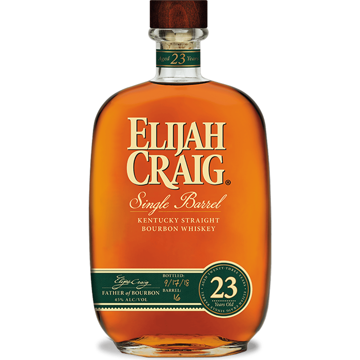 Elijah Craig 23 Year Old Single Barrel Bourbon 750ml bottle