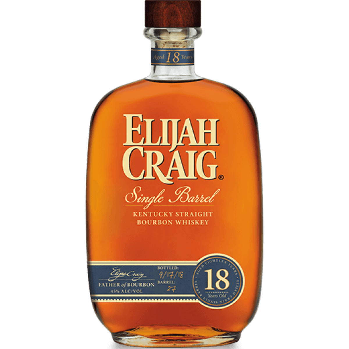 Elijah Craig 18 Year Single Barrel Bourbon 750ml bottle