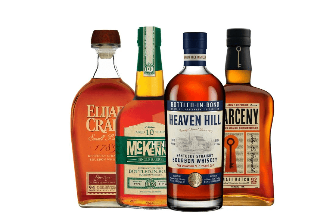 Elijah Craig Small Batch | Henry McKenna 10 Year | Heaven Hill 7 Year | Larceny Kentucky Straight Bourbon Bundle - Liquor On Broadway