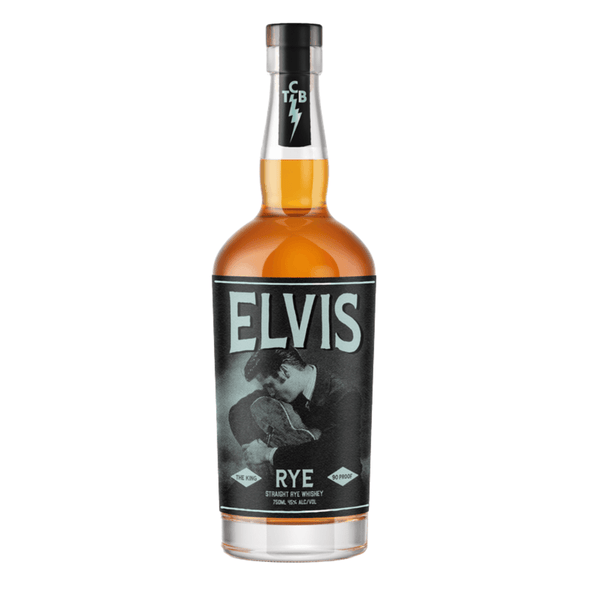 Elvis The King Straight Rye Whiskey 750ml front bottle