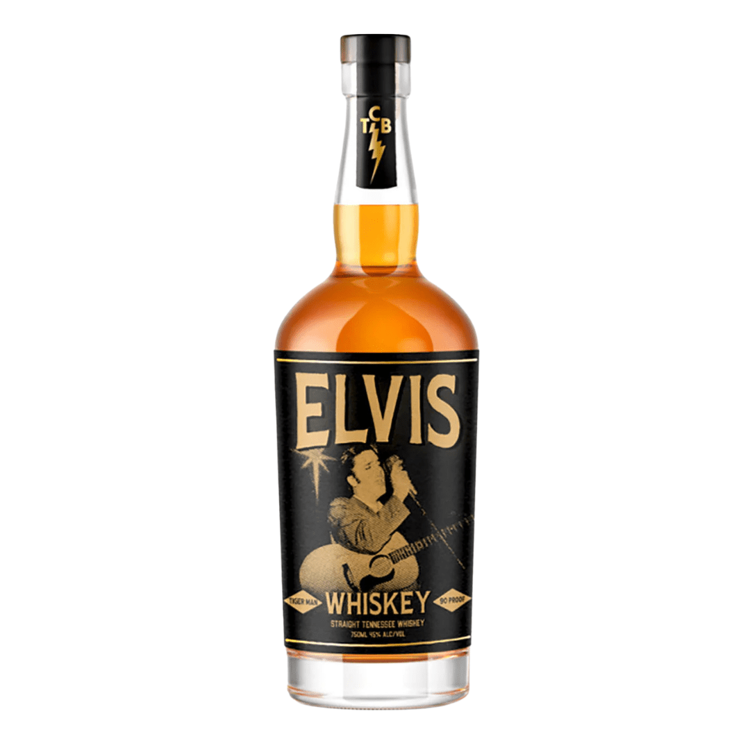 Elvis Tiger Man Straight Tennessee Whiskey 750ml front bottle