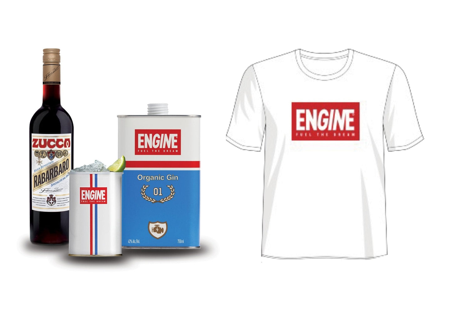 Engine Organic Gin & Zucca Rabarbaro Liqueur Bundel - Liquor On Broadway