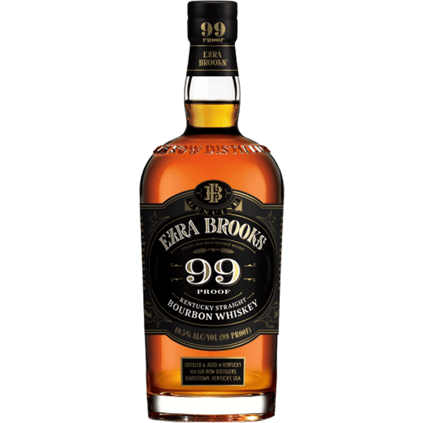 Ezra Brooks 99 Proof Bourbon 750ml front bottle