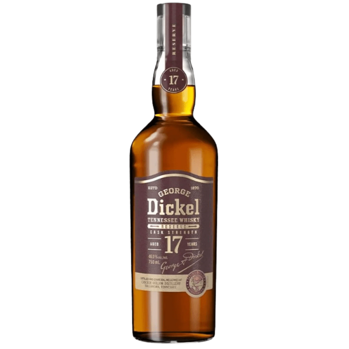 George Dickel 17 Year Old Reserve Cask Strength Tennessee Whisky 750ml bottle