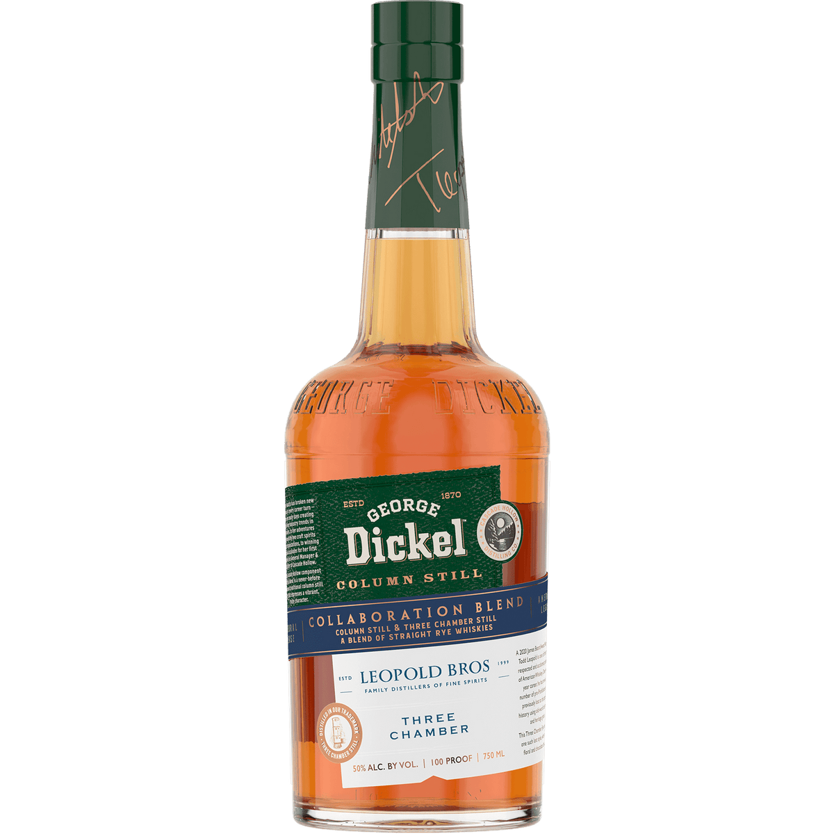 George Dickel x Leopold Bros Collaboration Blend Rye Whisky 750ml bottle