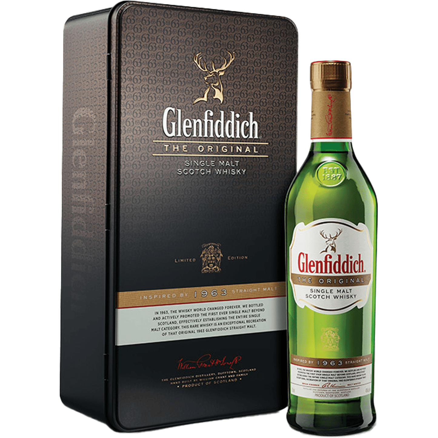 Glenfiddich The Original Single Malt Whisky 1963 With No Box - Liquor On Broadway