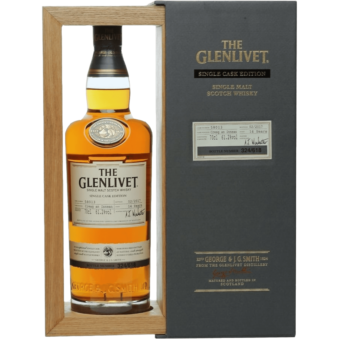 Glenlivet 14 Year Old Creag An Innean Bottled 2018 - Cask No. 58022 - Liquor On Broadway