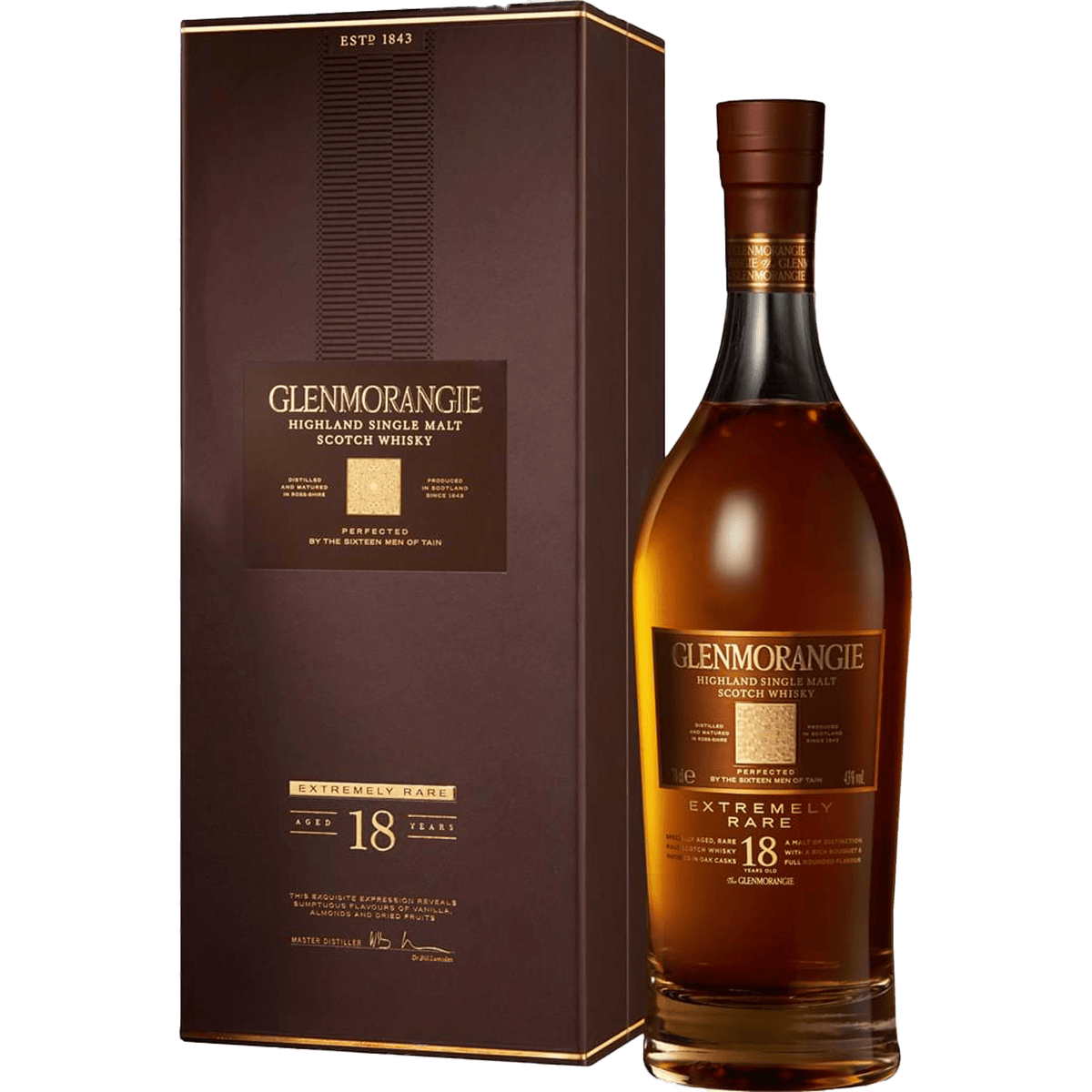 Glenmorangie Extremely Rare 18 Year Old Highland Single Malt Scotch Whisky 750ml bottle