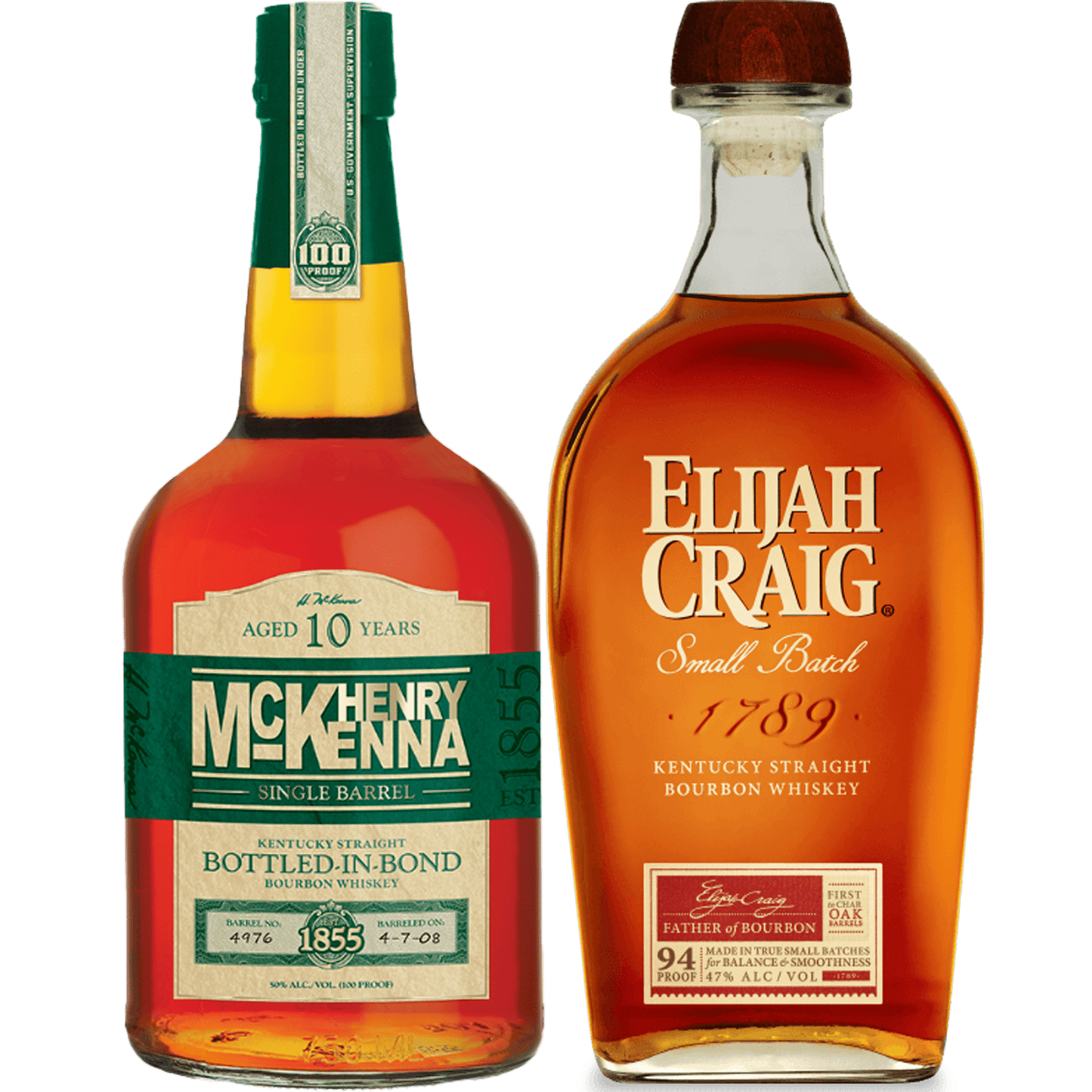 Henry McKenna Single Barrel and Elijah Craig Small Batch Bundle (Combo) - Liquor On Broadway