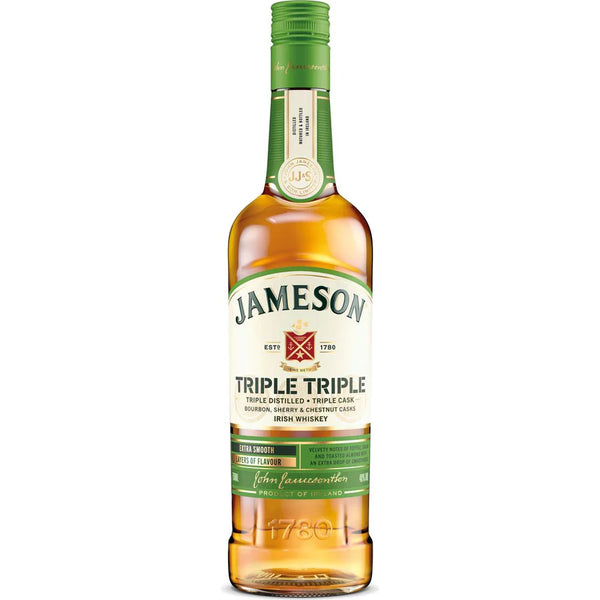Jameson Triple Triple Blended Irish Whiskey 750ml front bottle