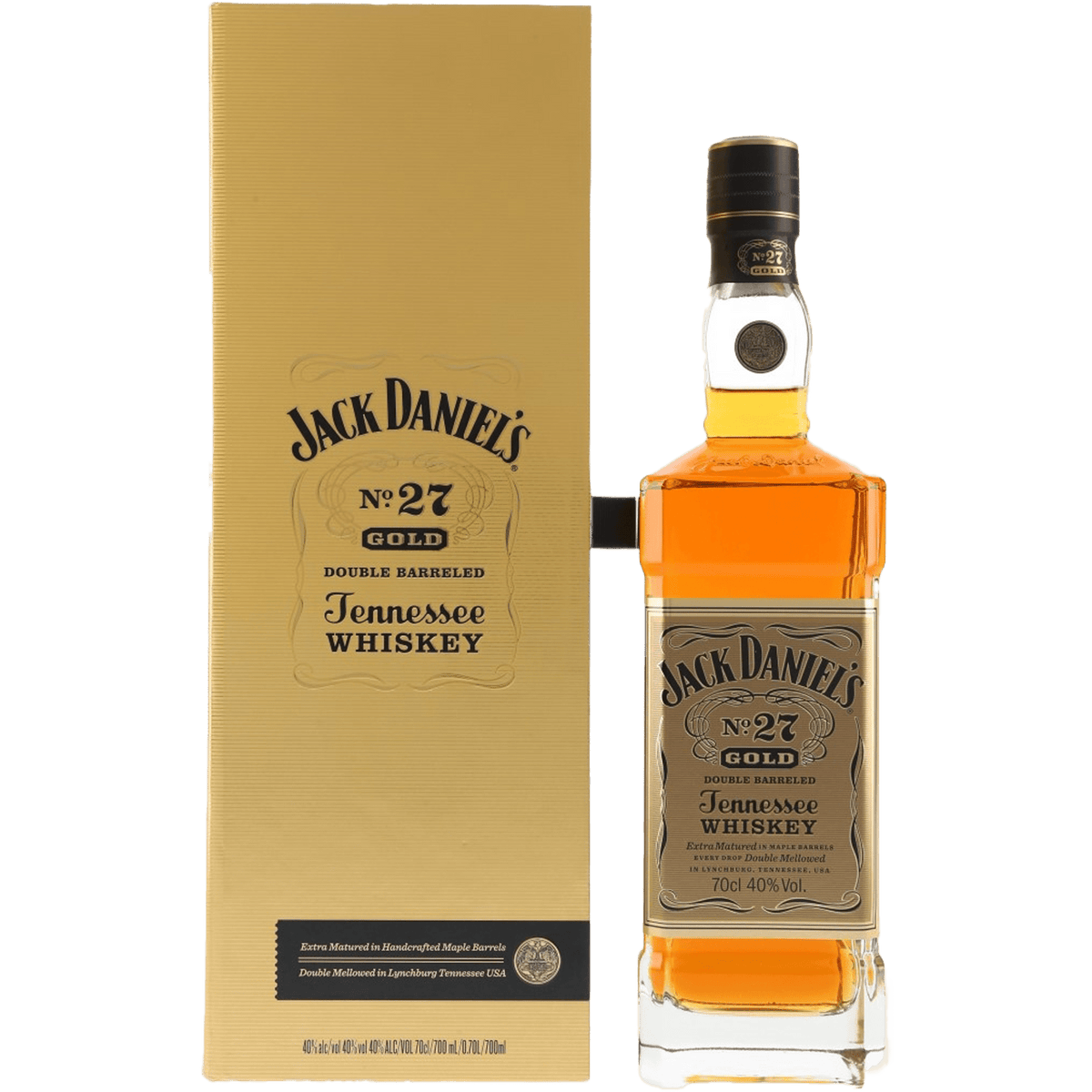 Jack Daniels No 27 Gold Double Barreled Tennessee Whiskey 750ml bottle