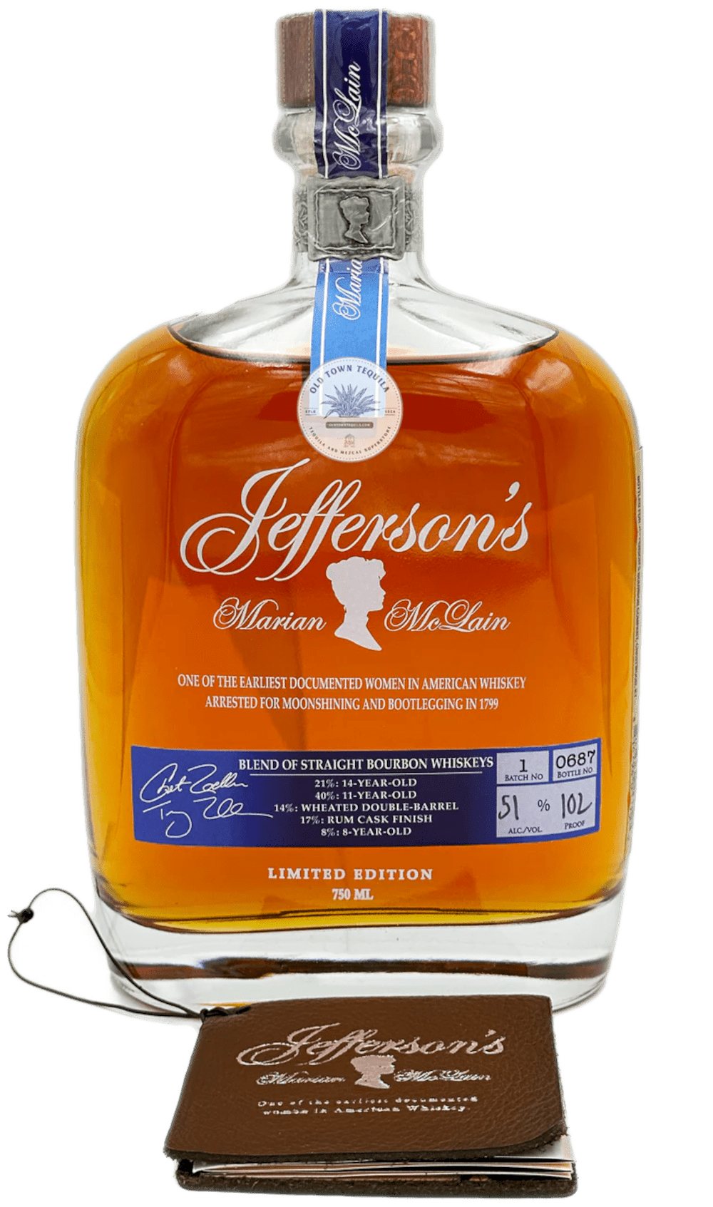 Jefferson's Marian McLain Bourbon Whiskey Limited Edition - Liquor On Broadway