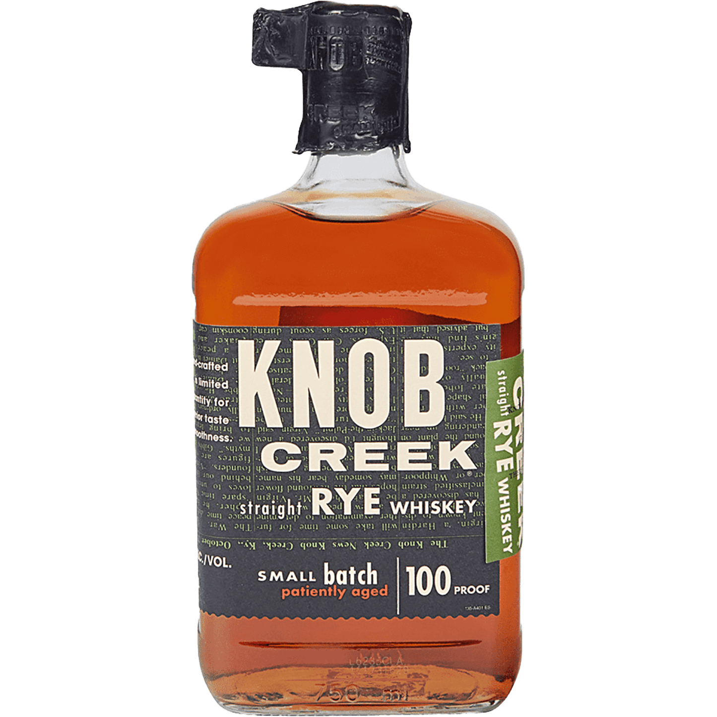 Knob Creek Straight Rye Whiskey – 100 Proof – 750 ml