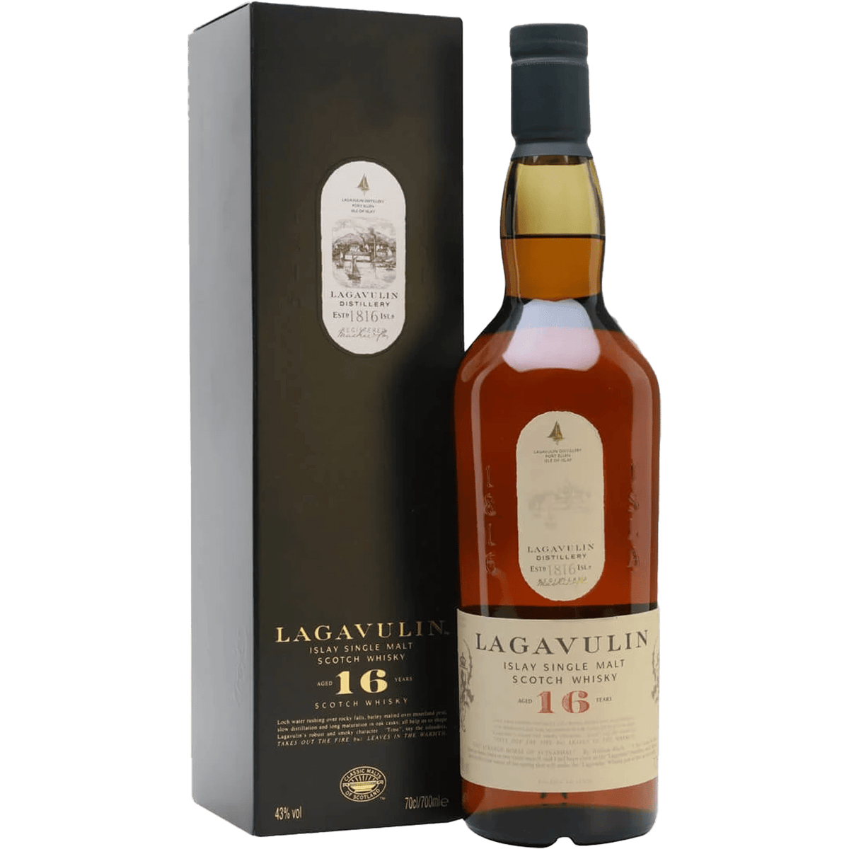 Lagavulin 16 Year Old Islay Single Malt Scotch Whisky 750ml bottle