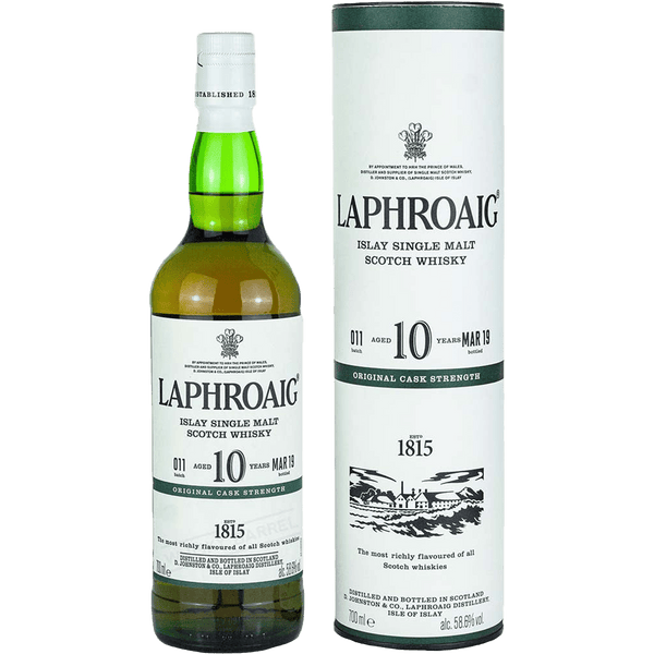 Laphroaig 10 Year Old Cask Strength Batch 13 115.8 Proof Single Malt Scotch Whisky 750ml bottle
