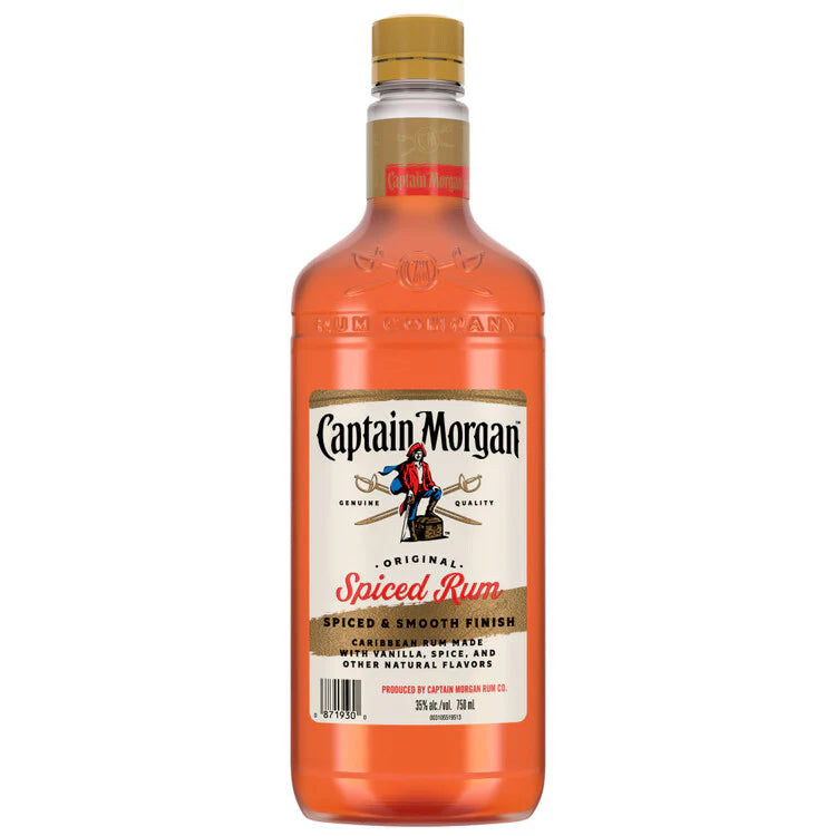 Captain Morgan Original Spiced Rum with Real Madagascar Vanilla 750ml bottle