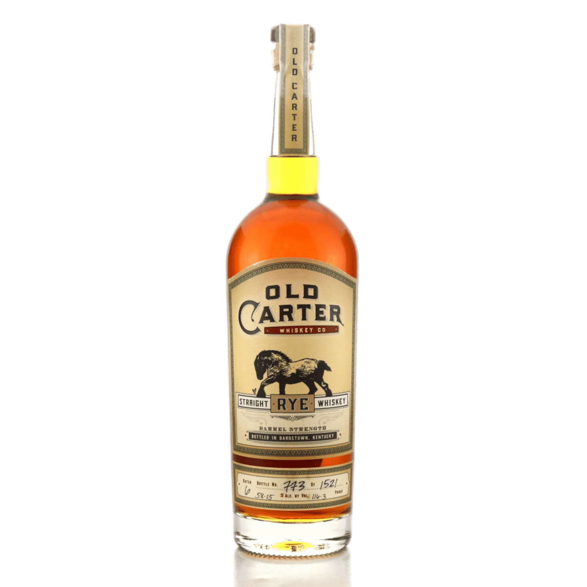 Old Carter Straight Rye Whiskey Batch 6 750ml bottle