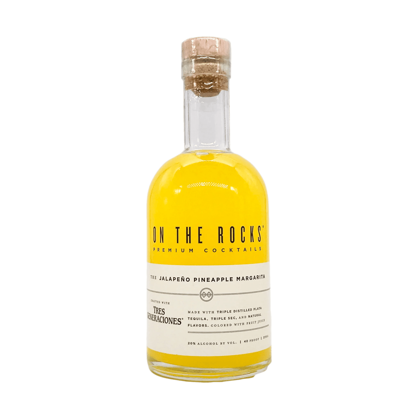 On The Rocks Jalapeno Pineapple Margarita Made With Tres Generations Tequila - Liquor On Broadway