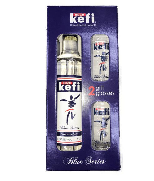 Ouzo Kefi Gift Set 750ml - Liquor On Broadway